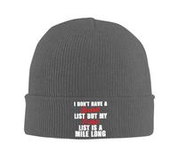 Bonnet Tricoté Je n'ai Pas De Liste De Choses À Faire Avant De Mourir, mais Ma Liste De Choses À Faire Est Longue comme Le Bras. Tricoté Chapeau Stretchy Bonnet d'hiver Doux Knit Beanie