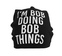 Bonnet Tricoté Je suis Bob, Je Fais des Trucs De Bob. Bonnet d'hiver Classics Knit Beanie Respirant Beanie Hat pour Running Hiver Camping