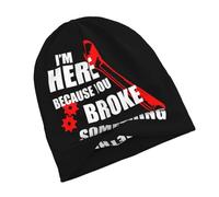 Bonnet Tricoté Je suis Là Parce Que Tu As Cassé Quelque Chose. Tricoté Chapeau Respirant Beanie Hat Doux Knit Beanie pour Camping Randonnée Running