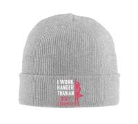 Bonnet Tricoté Je Travaille Plus Dur qu'une Strip-Teaseuse Moche Bonnet De Pêcheur Unisexe Respirant Bonnets pour Randonnée Décontractée Temps Froid