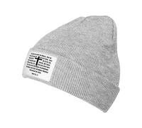 Bonnet Tricoté Jean 3:16 Christianisme Verset Foi Religieux Noir Bonnet d'hiver Respirant Knit Beanie Stretchy Beanie Hat pour Cyclisme Peche Camping