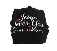 Bonnet Tricoté Jésus t'aime, mais Je suis Son Sombre Préféré Bonnet d'hiver Respirant Knit Beanie Élastique Beanie Hat pour Cyclisme Running Camping