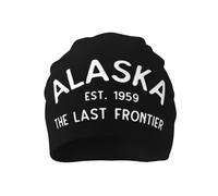 Bonnet Tricoté L'Alaska, La Dernière Frontière Bonnet d'hiver Moderne Knit Beanie Stretchy Beanie Hat pour Cyclisme Camping Peche