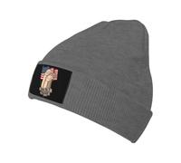 Bonnet Tricoté Le Drapeau Américain Dit Non Au Racisme Bonnet d'hiver Respirant Knit Beanie Stretchy Beanie Hat pour Randonnée Cyclisme Camping