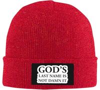 Bonnet Tricoté Le Nom De Famille De Dieu n'est Pas « Damn It ». Bonnet d'hiver Classics Knit Beanie Respirant Beanie Hat pour Cyclisme Peche Camping