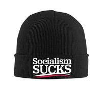 Bonnet Tricoté Le Socialisme Est Nul Knit Beanie Stretchy Tricoté Chapeau Premium Bonnet d'hiver pour Cyclisme Randonnée Camping