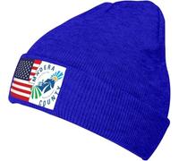 Bonnet Tricoté Logo du Comté De Madera Et De L'Amérique 2018 Extensible Bonnets en Tricot Classique Beanie Hats pour Adultes Cyclisme Ski