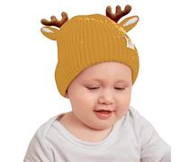 Bonnet tricoté mignon et chaud pour enfants, idéal pour l'hiver, confortable et élégant, accessoire parfait pour les petits aventuriers, jaune, taille unique