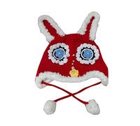 Bonnet tricoté mignon pour Halloween, monstres, diable, chapeaux d'hiver tricotés, accessoires de photographie pour adolescents, adultes, femmes, hommes, casquettes en tricot avec rabat d'oreille pour