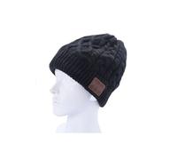 Bonnet Tricoté Motifs Vagues Haute Qualité Bluetooth Microphone Charge USB Noir