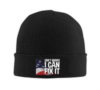 Bonnet Tricoté Ne T'Inquiète Pas, Je Peux Le Réparer, Black Beanie Hat Stretchy Tricoté Chapeau Respirant Knit Beanie pour Hiver Running Camping