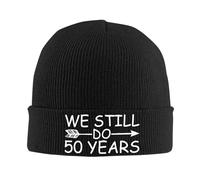 Bonnet Tricoté Nous Avons Encore 50 Ans 50E Universelle Bonnet Hiver Chaud Tricot Extensible Chapeau Tricoté pour Femme Ski Adultes