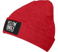 Bonnet Tricoté Oui, Je suis Célibataire. C'est Votre Chance, Black ! Beanie Hat Classics Knit Beanie Moderne Bonnet d'hiver pour Cyclisme Peche Camping