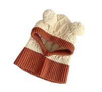 Bonnet tricoté pour bébé - Pour l'automne et l'hiver - Chaud et coupe-vent - Cache-cou - Bonnet d'hiver pour bébé, a, Taille unique