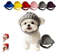 Bonnet tricoté pour Chien avec protège-Oreilles,Chapeau d'hiver Chaud et Confortable pour Animaux de Compagnie,Doux et agréable à Porter,idéal pour l'intérieur comme pour l'extérieur. (Gris)