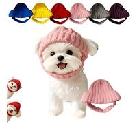 Bonnet tricoté pour Chien avec protège-Oreilles,Chapeau d'hiver Chaud et Confortable pour Animaux de Compagnie,Doux et agréable à Porter,idéal pour l'intérieur comme pour l'extérieur. (Rose)