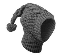 Bonnet tricoté pour chien - Bonnet d'hiver tricoté pour chien - Bonnet tricoté doux pour chiens de petite, moyenne et grande taille - Bonnet douillet avec oreilles - A