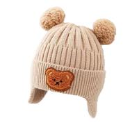 Bonnet Tricoté pour Enfants, Bébé Chapeau Chapeaux d'hiver, Chapeaux Tricotés Chauds pour Bébé, Hiver Bebe Bonnet, Bébé Chapeau pour Enfant Garçon Fille Bonnet de Chaud Automne 2 à 4 Ans (Kaki)
