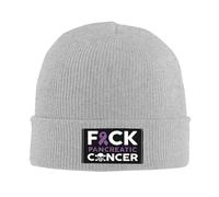 Bonnet Tricoté Putain De Cancer du Pancréas Coupe-Vent Bonnets en Tricot Doux Chapeau Tricoté pour Adultes Cyclisme Sports
