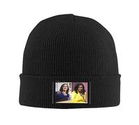 Bonnet Tricoté Rqwaaed Kamala Harris Et Michelle Obama pour L'Amérique Bonnet en Tricot Thermique Unisexe Casquette De Crâne À Revers pour Extérieur Sport Décontractée