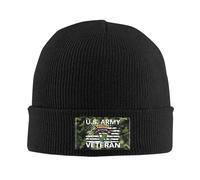 Bonnet Tricoté Rqwaaed, Vétéran De L'Armée Américaine, 1Er Bataillon Unisexe Bonnet Chapeau Tricot Coupe-Vent Chapeau Tricoté pour Sports Femme Ski