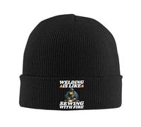 Bonnet Tricoté Souder, C'est comme Coudre avec du Feu Unisexe Bonnet Chapeau Tricot Chaud Beanie Hats pour Adultes Cyclisme Sports
