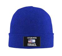 Bonnet Tricoté Soutien, Je suis Solidaire D'Israël Drapeaux des États-Unis Tricoté Chapeau Élastique Beanie Hat Moderne Knit Beanie pour Running Hiver Camping