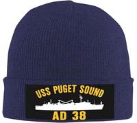 Bonnet Tricoté USS Puget Sound Ad 38 Bonnet d'hiver Respirant Beanie Hat Stretchy Tricoté Chapeau pour Peche Cyclisme Camping