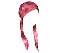 Bonnet Trou Cheveux Chapeau de tête imprimé décontracté pour femme Melon Rose (Wine, One Size)