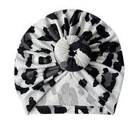 Bonnet turban élastique noué pour bébé garçon fille imprimé léopard, d, taille unique