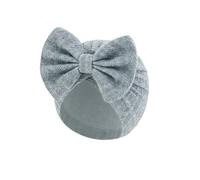 Bonnet turban pour chambre d'enfant, hôpital, bonnet pour nourrisson, couleur unie, bandeau pour bébé nouveau-né, plusieurs options de couleur, couvre-chef indien nouveau-né, gris, Taille unique