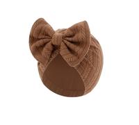 Bonnet turban pour chambre d'enfant, hôpital, bonnet pour nourrisson, couleur unie, bandeau pour bébé nouveau-né, plusieurs options de couleur, couvre-chef indien nouveau-né, Couleur caramel., Taille