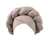 Bonnet turban tressé d'hiver bohème pour femme - Turban africain pour femme - Chapeaux tressés et soyeux - Porte-clés (GY2, taille unique)