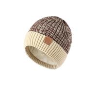 Bonnet Unisexe Bicolore en Maille, doublé de Fourrure for Plus de Chaleur, Style décontracté, idéal for l'hiver(Mz004-5)