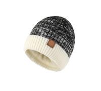 Bonnet Unisexe Bicolore en Maille, doublé de Fourrure for Plus de Chaleur, Style décontracté, idéal for l'hiver(Mz004-2)