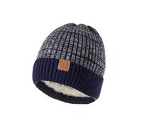 Bonnet Unisexe Bicolore en Maille, doublé de Fourrure for Plus de Chaleur, Style décontracté, idéal for l'hiver(Mz004-4)