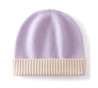 Bonnet Unisexe Chaud en Maille épaisse à Blocs de Couleur, idéal for l'automne et l'hiver, Parfait for Les Sports de Plein air.(Qianzijiaqingrong)