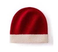 Bonnet Unisexe Chaud en Maille épaisse à Blocs de Couleur, idéal for l'automne et l'hiver, Parfait for Les Sports de Plein air.(Jiuhongjiaqingrong)