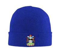 Bonnet Unisexe En Maille Classique, Orné Des Armoiries Du Drapeau D'Antigua-Et-Barbuda Chaud, Extensible Et Doux, Ce Bonnet D'Hiver À Revers Est Un Cadeau Thermique Idéal Pour Lui, Elle Ou Papa