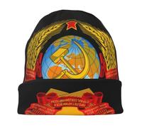 Bonnet Unisexe pour Homme Et Femme Bonnet Dhiver avec Socialisme Soviétiqueemblème National Doux Chaud Tricoté Foulard pour La Tête pour Quatre Saisons Skullcap