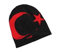 Bonnet Unisexe pour Homme Et Femme pour Course avec République De Turquieemblème National Skullcap Léger Thermique Bonnet De Travail Dhiver Foulard pour La Tête Taille Unique