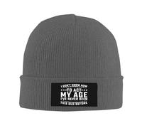 Bonnet Vintage Humoristique « Je ne Sais Pas Comment me comporter comme Une Personne de Mon âge », Bonnet tricoté pour Homme et Femme, Bonnet de Nuit Noir