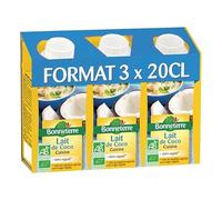 Bonneterre - Lait de coco cuisine 3x20cl - unité