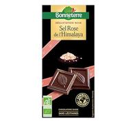 Bonneterre - Tablette chocolat noir et sel rose de l'Himalaya 80g - Vendu par unité