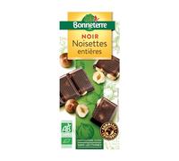 BONNETERRE - Tablette chocolat noir noisettes entières 200g - Vente à l'unité - meilleure offre