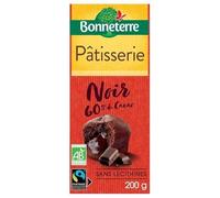 BONNETERRE - Tablette chocolat noir patisserie 60% 200g - Vente à l'unité - meilleure offre