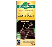 BONNETERRE - Tablette chocolat Origine noir Costa Rica 75% 70g - Vente à l'unité - meilleure offre