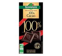 Bonneterre - Tablette De Chocolat Noir Dégustation 100% Cacao 80G - Vendu par unité