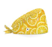 Bonnets chirurgicaux bouffants imprimés, Bonnets de Travail tranchés en Kumquat, Bandeau Anti-Transpiration réglable