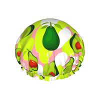 Bonnets de bain avocat vert pour enfants bonnet de cheveux bonnets de douche réutilisables bonnet de douche doux et élastique pour cheveux longs cheveux courts cheveux bouclés